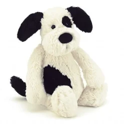 Jellycat Bashful Black And Cream Puppy Small