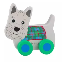 Scottie Dog Mini Wooden Push Toy